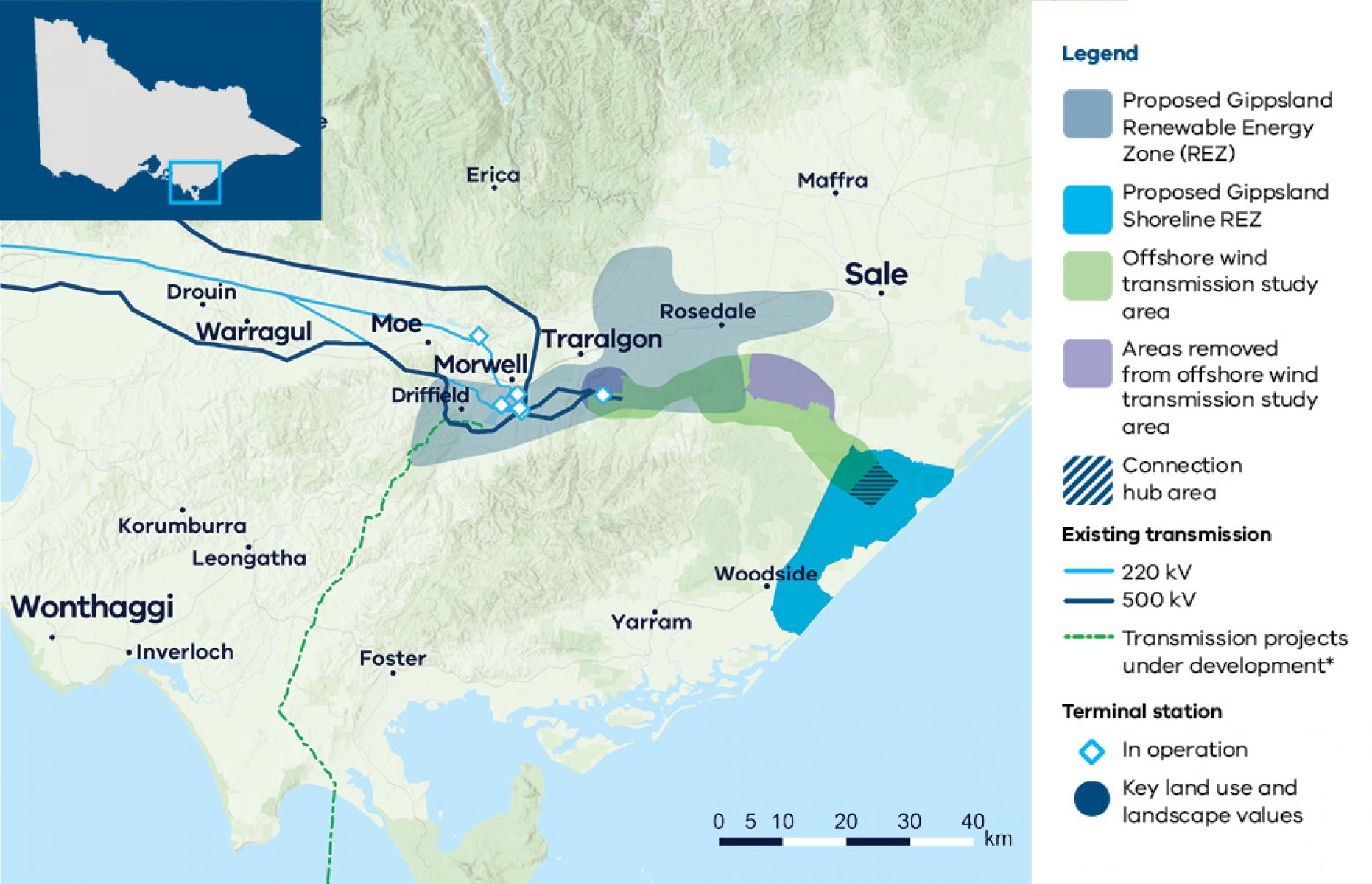 Map of the Gippsland Renewable Energy Zone