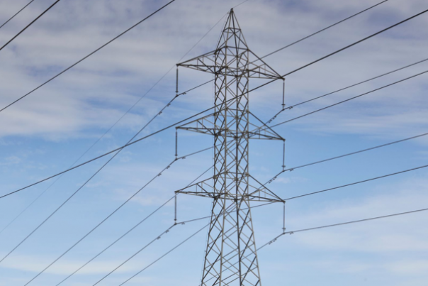 Transmission lines in rural area