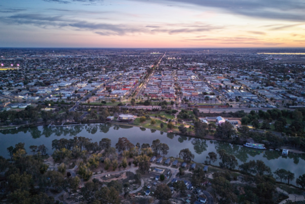 Mildura at dusk