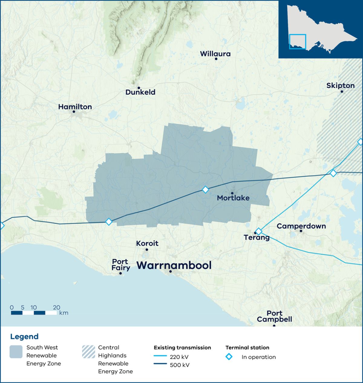 South West REZ Map