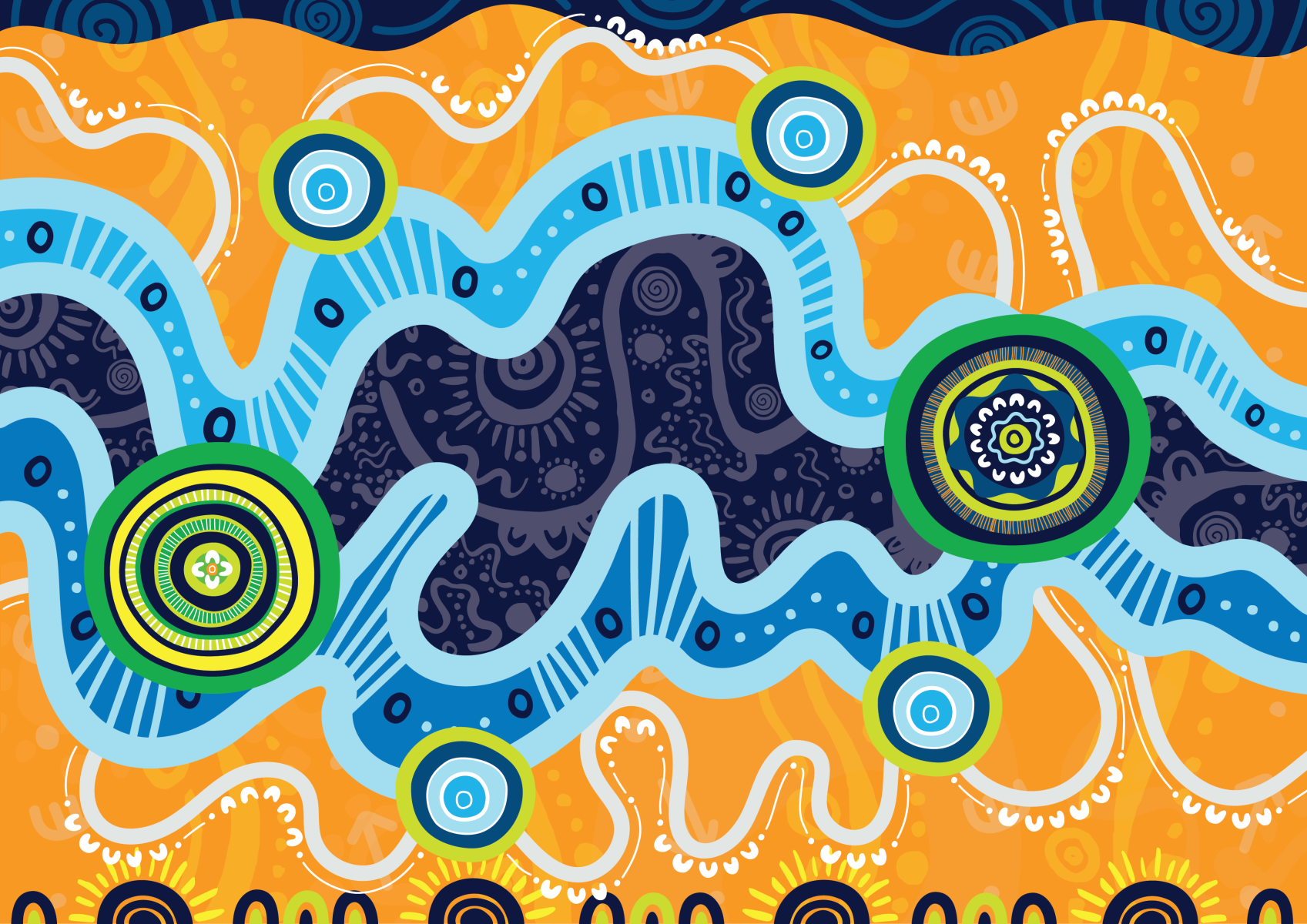 Artwork: Maddi Moser (Taungurung artist), 'Every Step Matters', 2025
